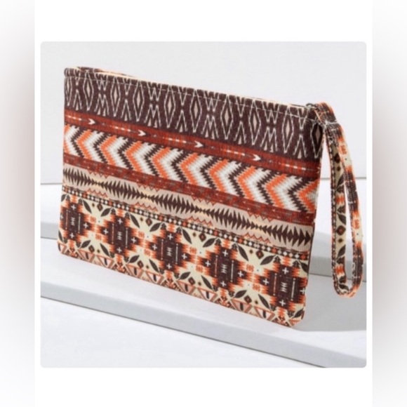 ✌🏼 #3401 Sandy Canyon Boho Aztec Wristlet - Picture 3 of 8